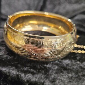 Gold Tone wide Bracelet